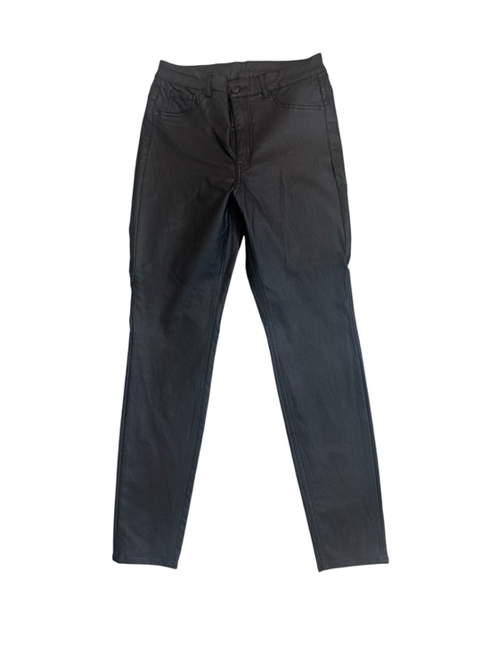 H&M Denim - H&M Curvy Jeggings Size 8 Black Faux Leather High Rise Ankle